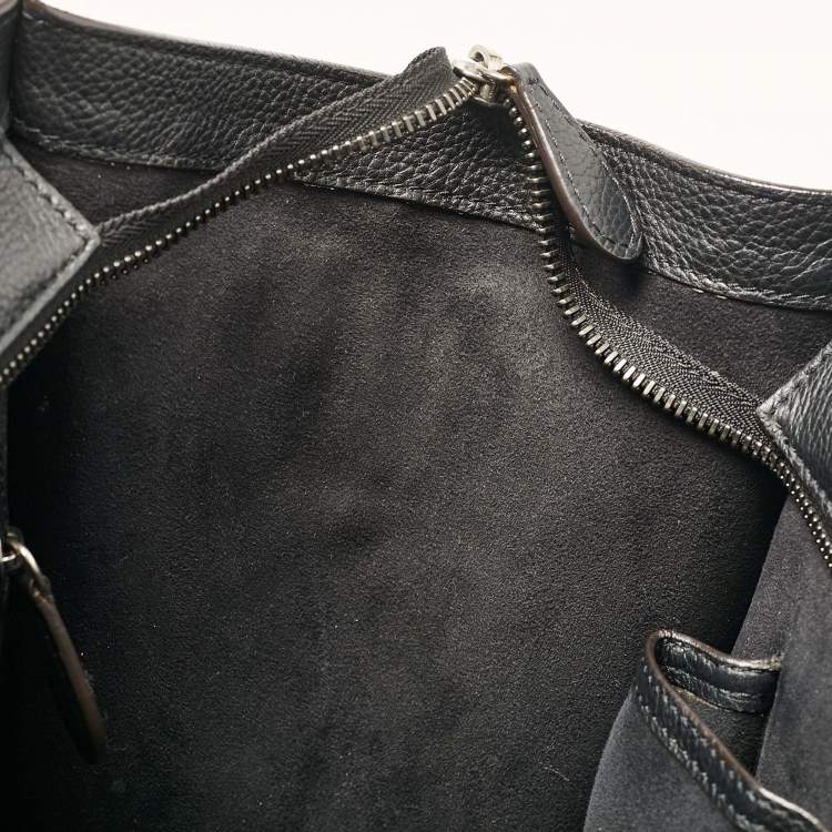 Pre Owned Celine Black Leather Mini Luggage Tote