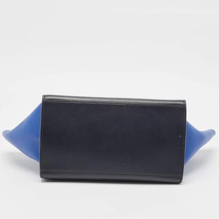 Pre Owned Celine Tricolor Leather Medium Trapeze Top Handle Bag