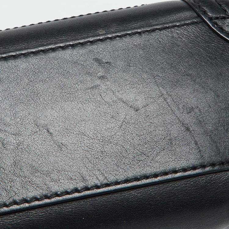 Pre Owned Celine Black Leather Nano Luggage Tote