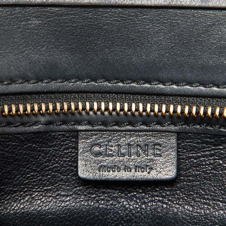 Pre Owned Celine Black Leather Nano Luggage Tote