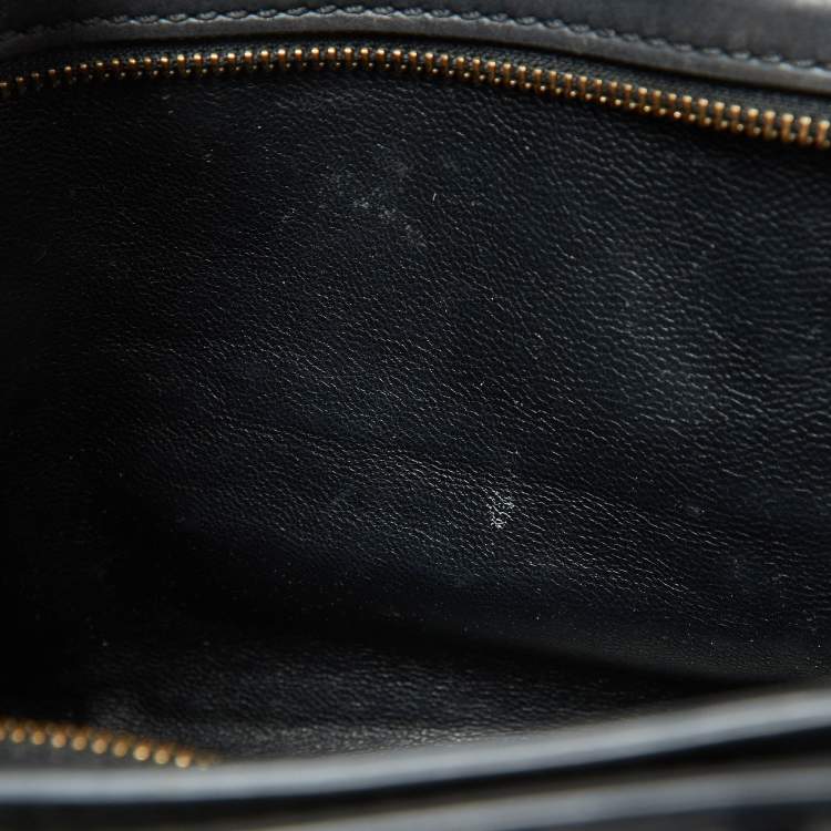 Pre Owned Celine Black Leather Nano Luggage Tote
