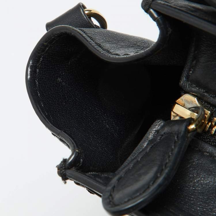 Pre Owned Celine Black Leather Nano Luggage Tote