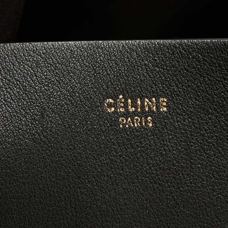 Pre Owned Celine Tricolor Leather and Suede Geometrical Bag