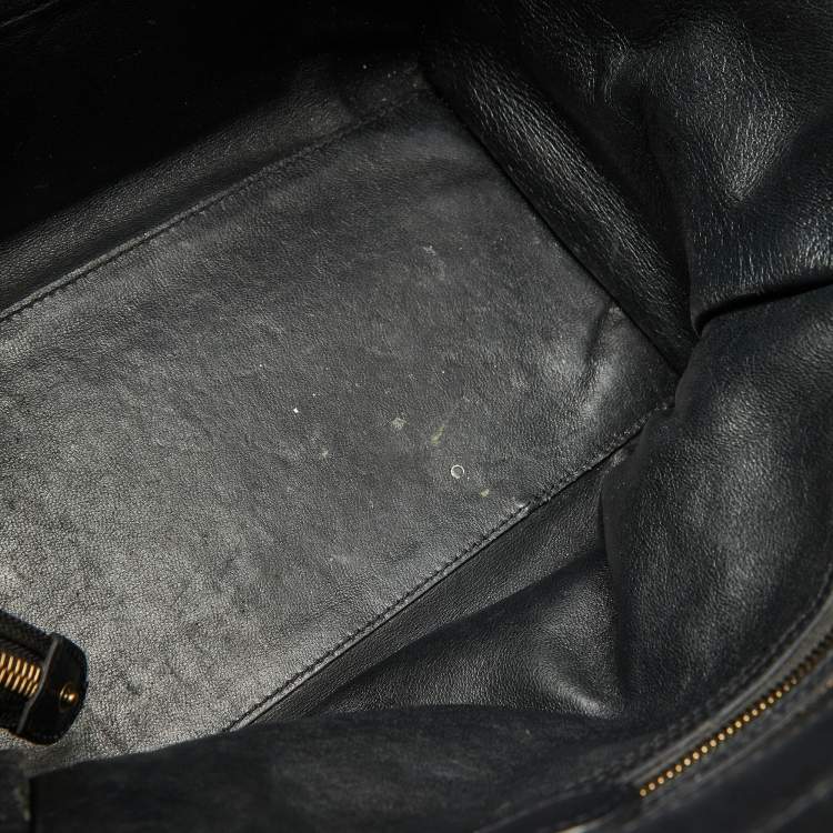 Pre Owned Celine Black Leather Mini Luggage Tote