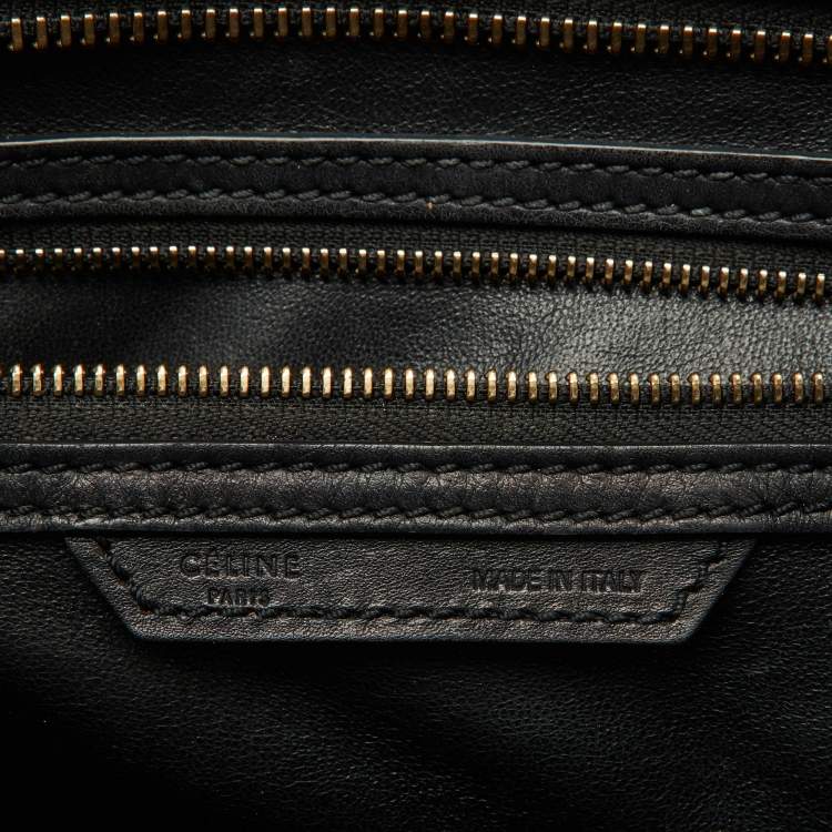 Pre Owned Celine Black Leather Mini Luggage Tote