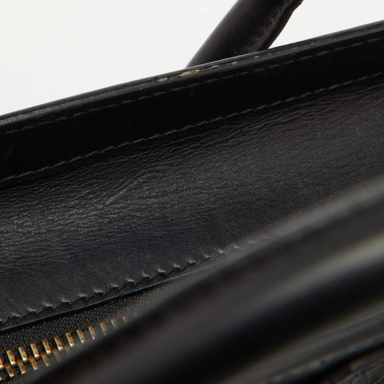 Pre Owned Celine Tri Color Lizard Leather and Suede Micro Luggage Tote