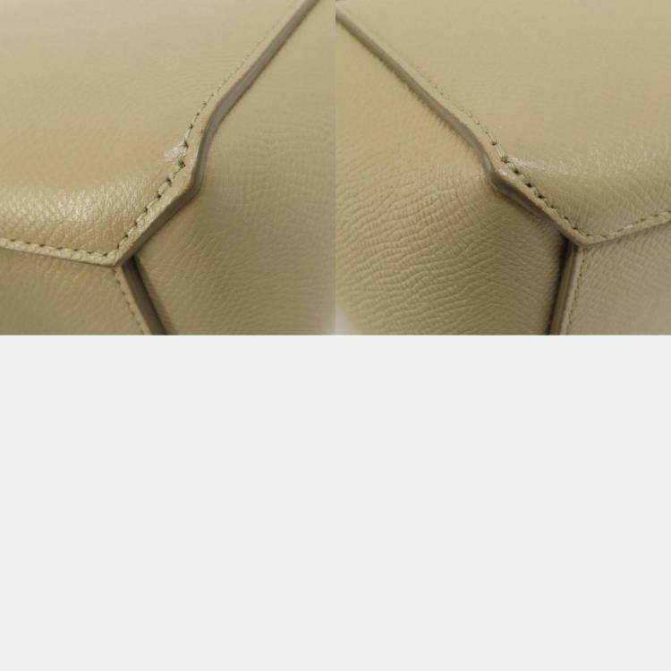 Pre Owned Celine Beige Calfskin Nano Belt Handbag