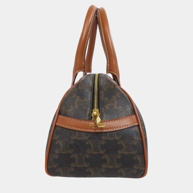 Pre Owned Celine Dark Brown Triomphe Handbag