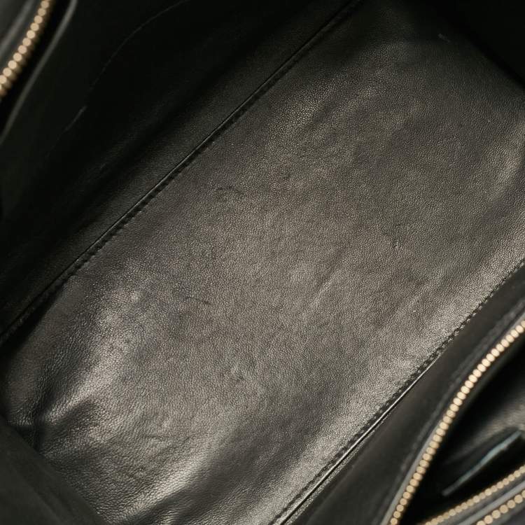 Pre Owned Celine Tricolor Leather and Suede Mini Luggage Tote