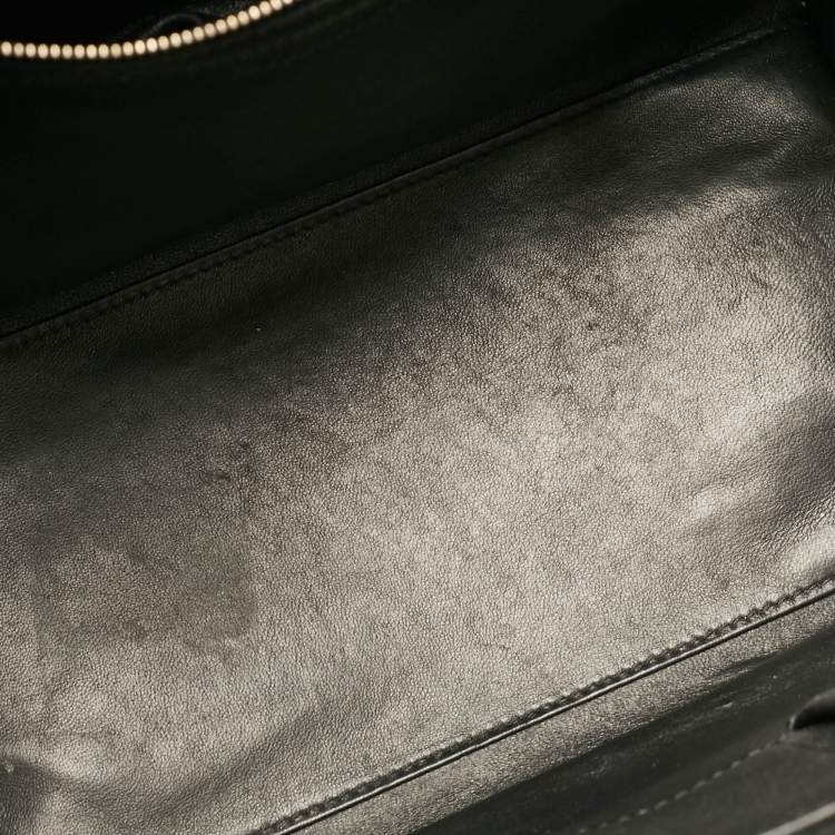 Pre Owned Celine Tricolor Leather and Suede Mini Luggage Tote