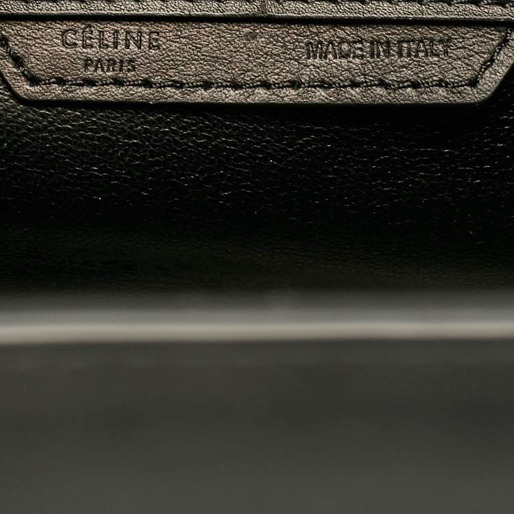 Pre Owned Celine Tricolor Leather and Suede Mini Luggage Tote