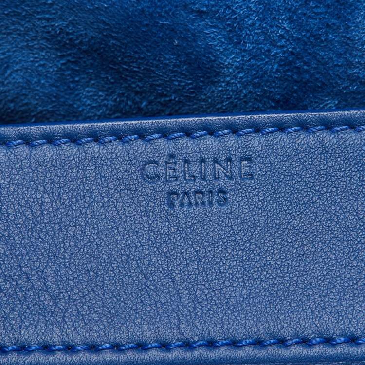 Pre Owned Celine Royal Blue/Orange Leather Medium Phantom Tote