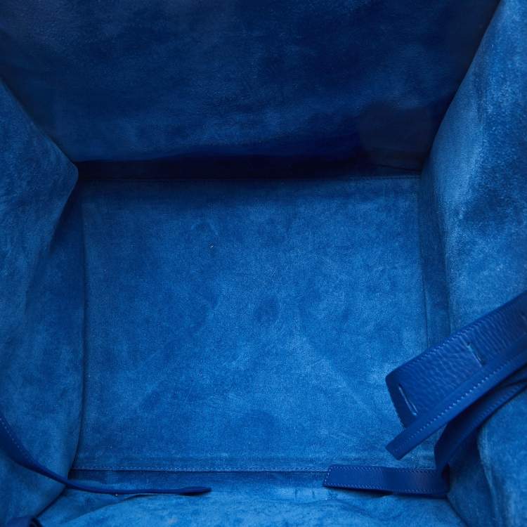 Pre Owned Celine Royal Blue/Orange Leather Medium Phantom Tote