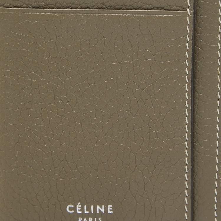 Pre Owned Celine Grey Leather Zip Card Holder