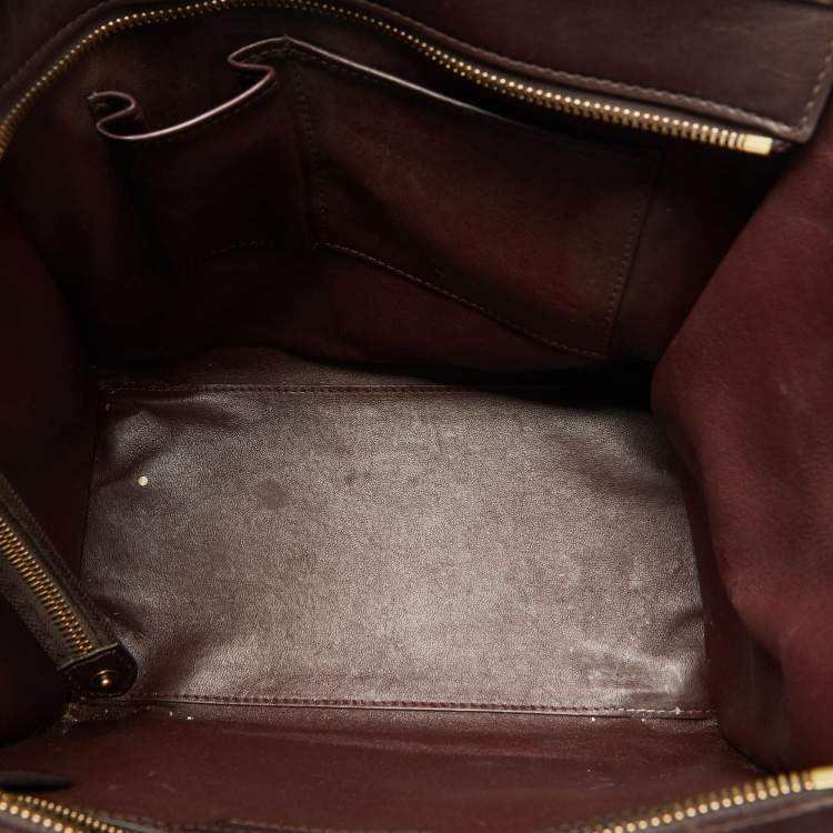 Pre Owned Celine Multicolor Leather Mini Luggage Tote