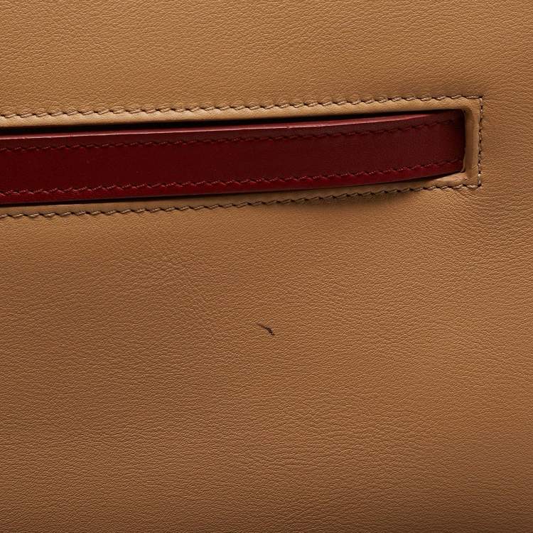 Pre Owned Celine Tricolor Leather Small Ring Satchel