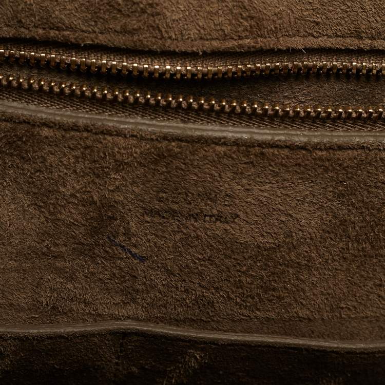 Pre Owned Celine Tricolor Leather Small Ring Satchel