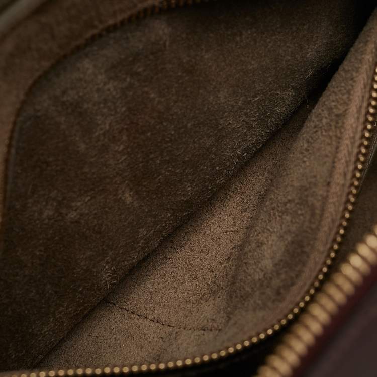 Pre Owned Celine Tricolor Leather Small Ring Satchel