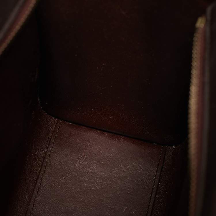 Pre Owned Celine Tricolor Leather Nano Luggage Tote