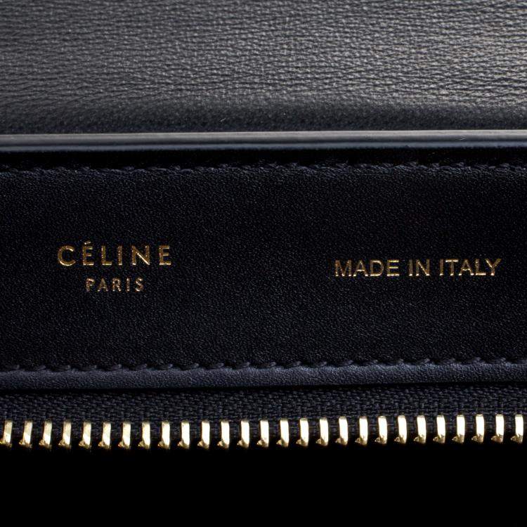 Pre Owned Celine Tri Color Leather Medium Trapeze Bag