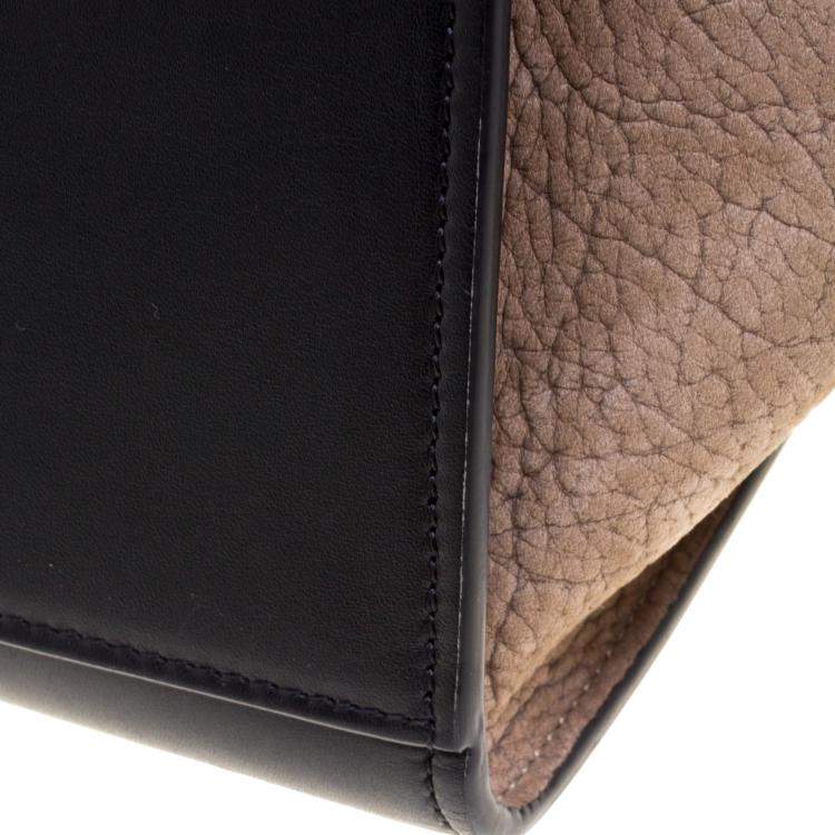 Pre Owned Celine Tri Color Leather Medium Trapeze Bag
