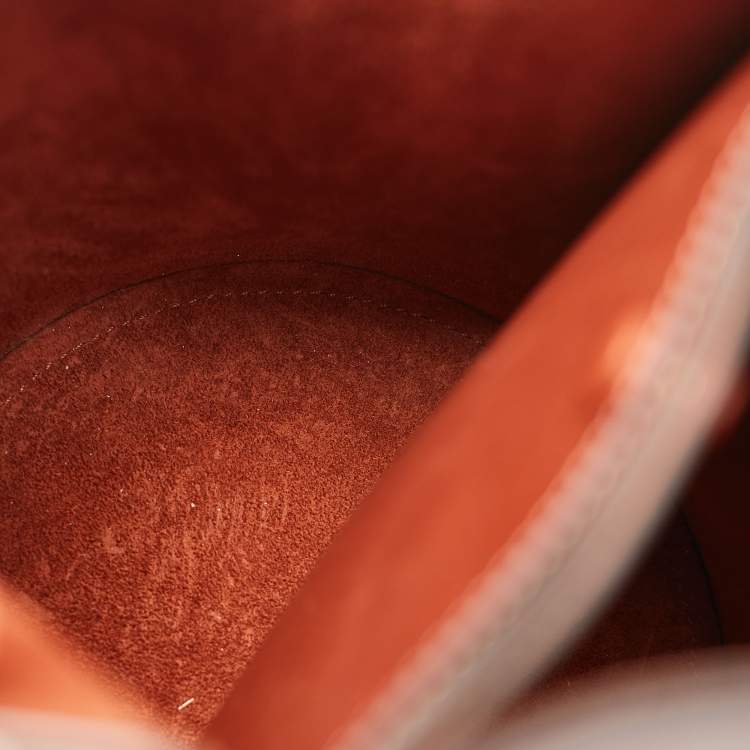 Pre Owned Celine Brown Leather Mini Pinched Bucket Bag