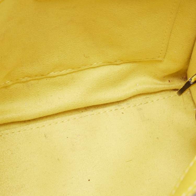 Pre Owned Celine Yellow Leather Nano Luggage Tote