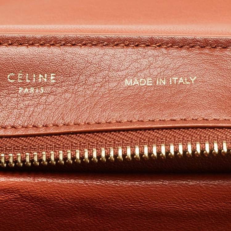 Pre Owned Celine Tricolor Leather Medium Trapeze Top Handle Bag