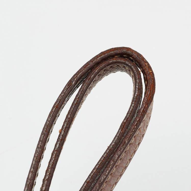 Pre Owned Celine Dark Brown Macadam Coated Canvas and Leather Tote