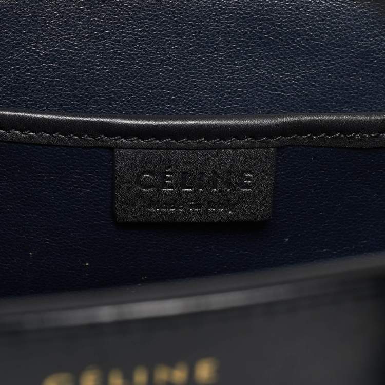 Pre Owned Celine Tricolor Nubuck and Leather Nano Luggage Tote