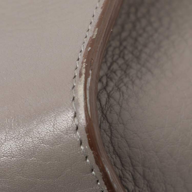 Pre Owned Celine Grey Leather Mini Tie Tote