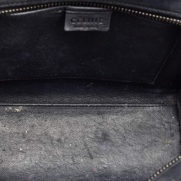 Pre Owned Celine Tricolor Leather Nano Luggage Tote