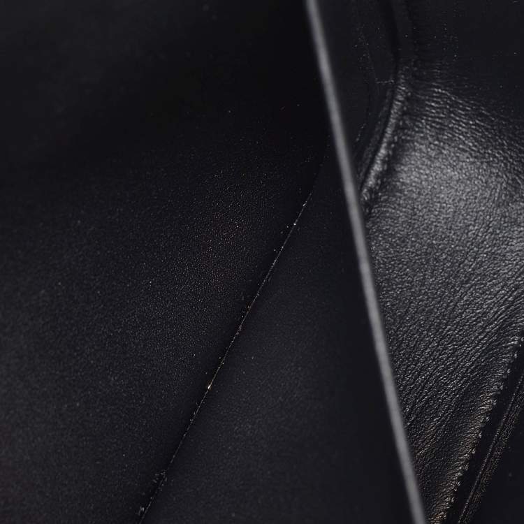 Pre Owned Celine Black Leather Crystal Embellished Claude Shoulder Bag