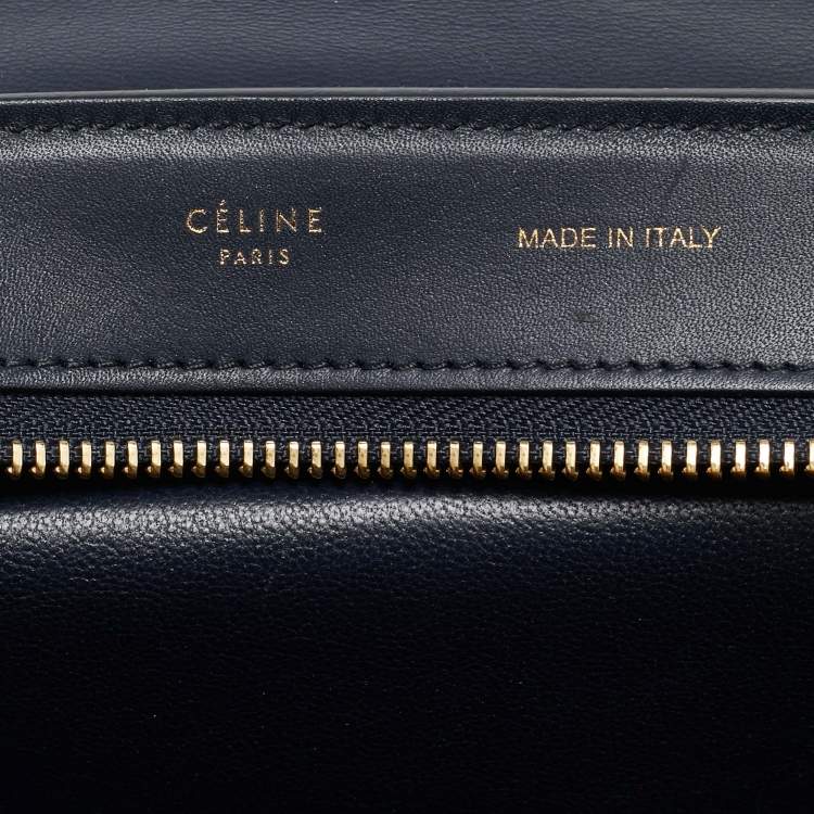 Pre Owned Celine Tricolor Leather Medium Trapeze Top Handle Bag