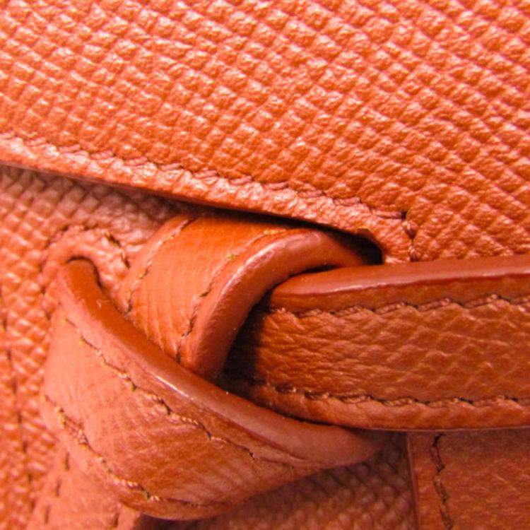 Pre Owned Celine Red Brown Leather Belt Bag Nano Handbag