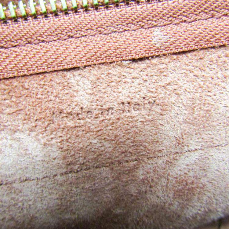 Pre Owned Celine Red Brown Leather Belt Bag Nano Handbag