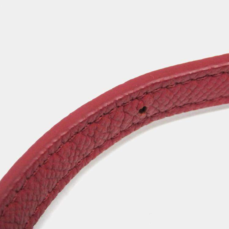 Pre Owned Celine Red Brown Leather Belt Bag Nano Handbag