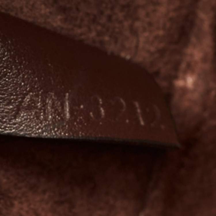 Pre Owned Celine Dark Brown Leather Small Triomphe Bucket Bag