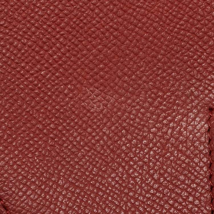 Pre Owned Celine Brick Brown Leather Small Trotteur Crossbody Bag