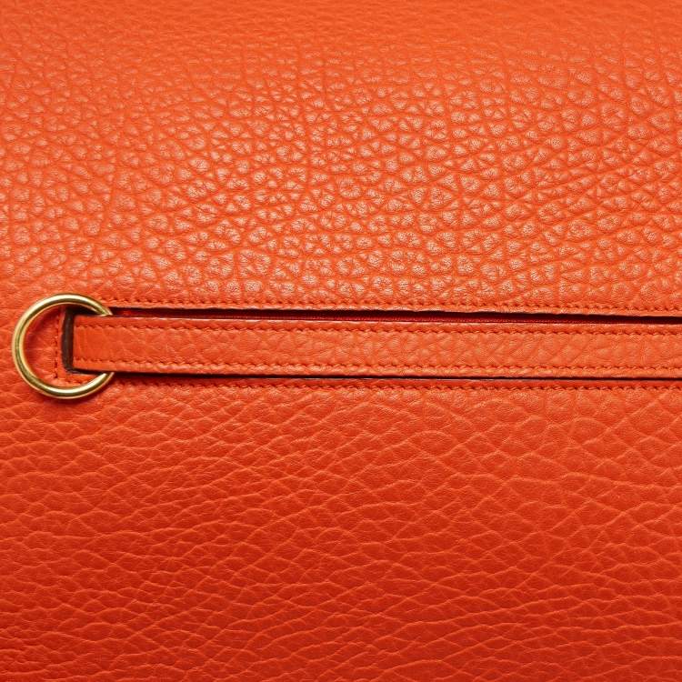 مملوكة مسبقًا Celine Orange Leather Medium Ring Tote