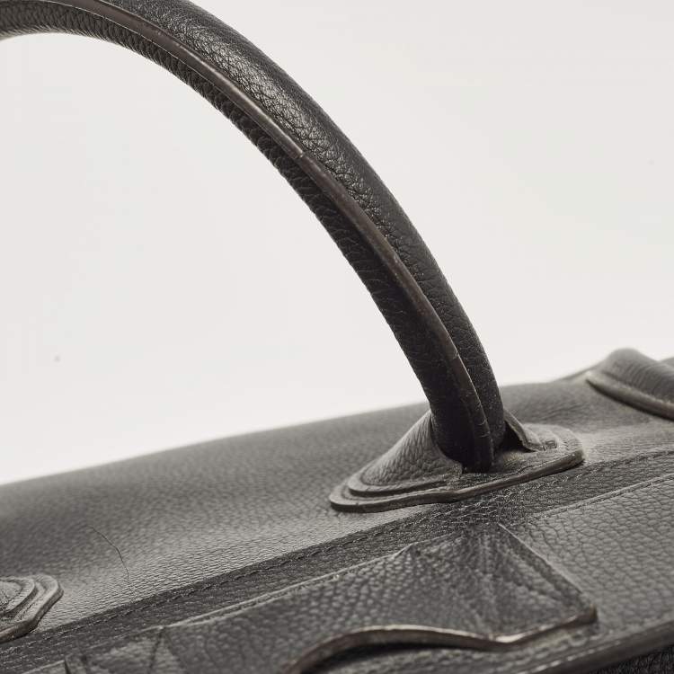 Pre Owned Celine Black Leather Mini Luggage Tote