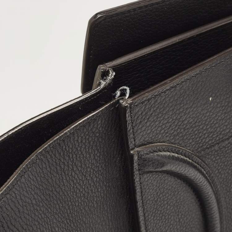 Pre Owned Celine Black Leather Mini Luggage Tote
