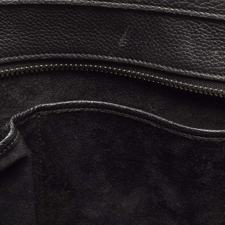 Pre Owned Celine Black Leather Mini Luggage Tote