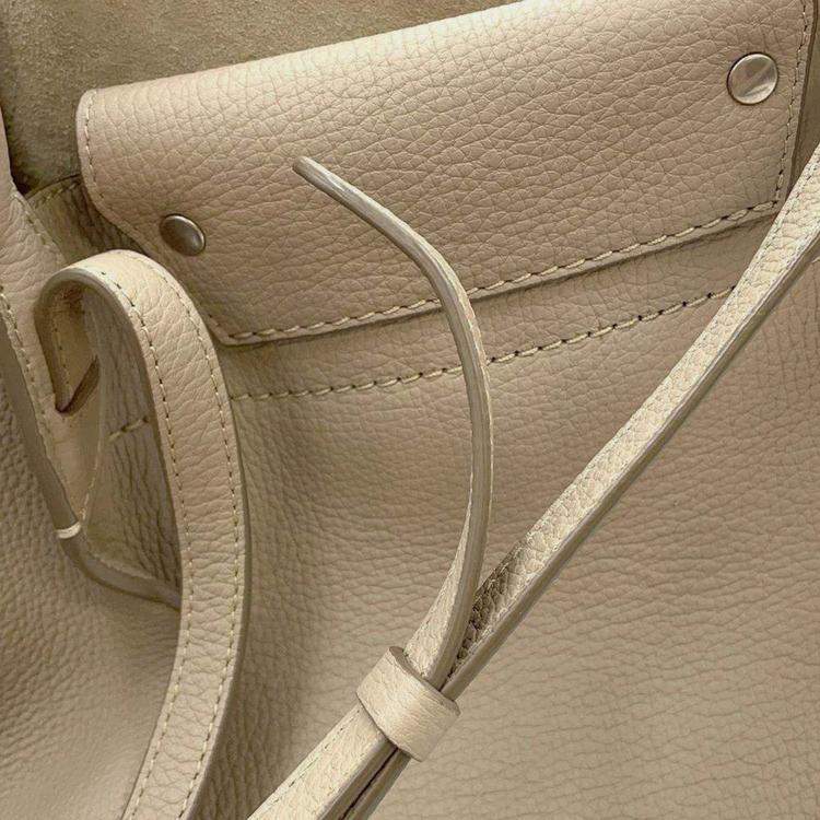 Pre Owned Celine Big Bag Light Taupe Calf Leather Small Size Bag