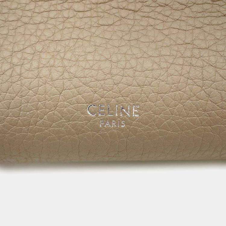 Pre Owned Celine Big Bag Light Taupe Calf Leather Small Size Bag