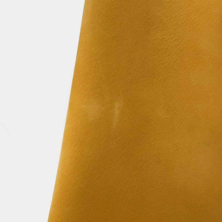 Pre Owned Celine Black/White/Yellow Luggage Shopper Leather Suede Bag