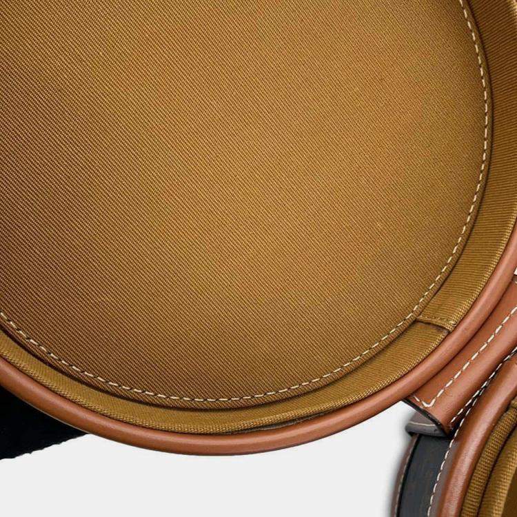Pre Owned Celine Brown Leather Triomphe Tambour Vanity Shoulder Bag