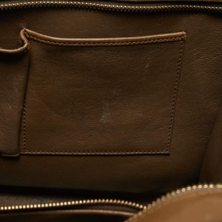 Pre Owned Celine Tricolor Leather Mini Luggage Tote