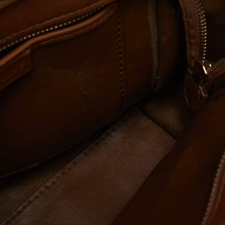Pre Owned Celine Tricolor Leather Nano Luggage Tote