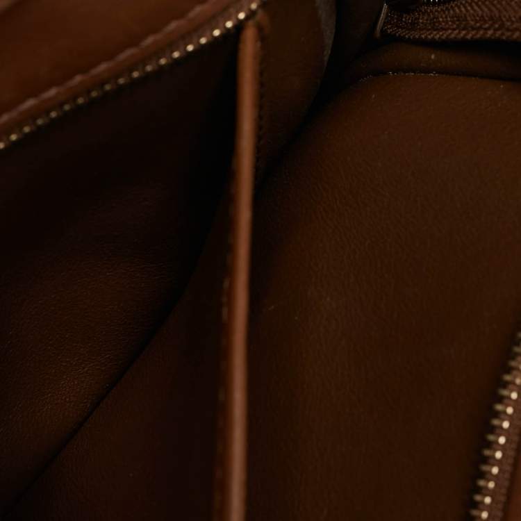Pre Owned Celine Tricolor Leather Nano Luggage Tote